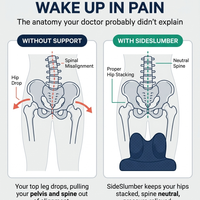 SideSlumber — Orthopedic Knee Pillow for Side Sleepers